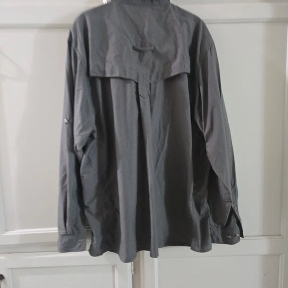 Exofficio Shirt Mens Large Gray Long Sleeve Button Fishing Hiking Vented Outdoor - Picture 4 of 4